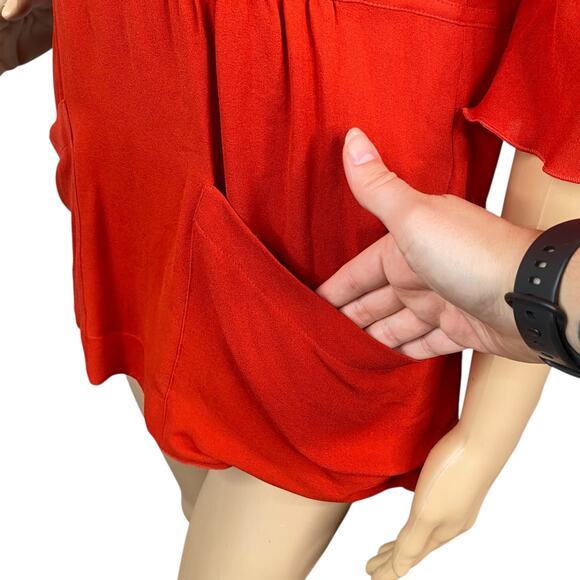 Stella McCartney 2007 Red Silk Bell Sleeve Empire Blouse Top SZ 38/4 - Picture 3 of 11